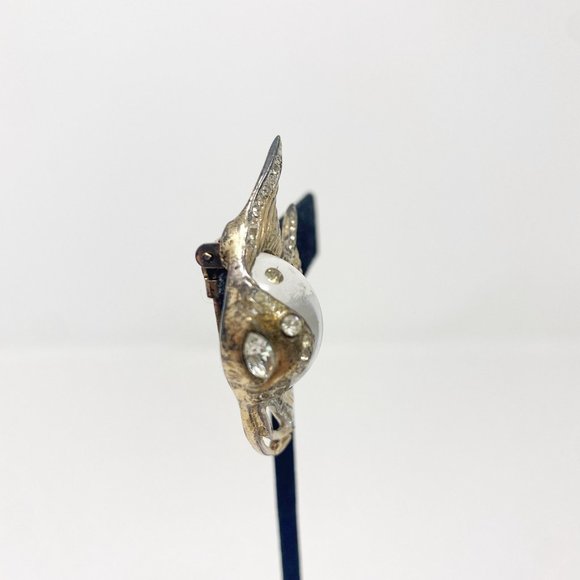 555 vintage Coro Sterling Jelly Belly Fish Brooch / Pin / Fur Clip - Picture 3 of 7